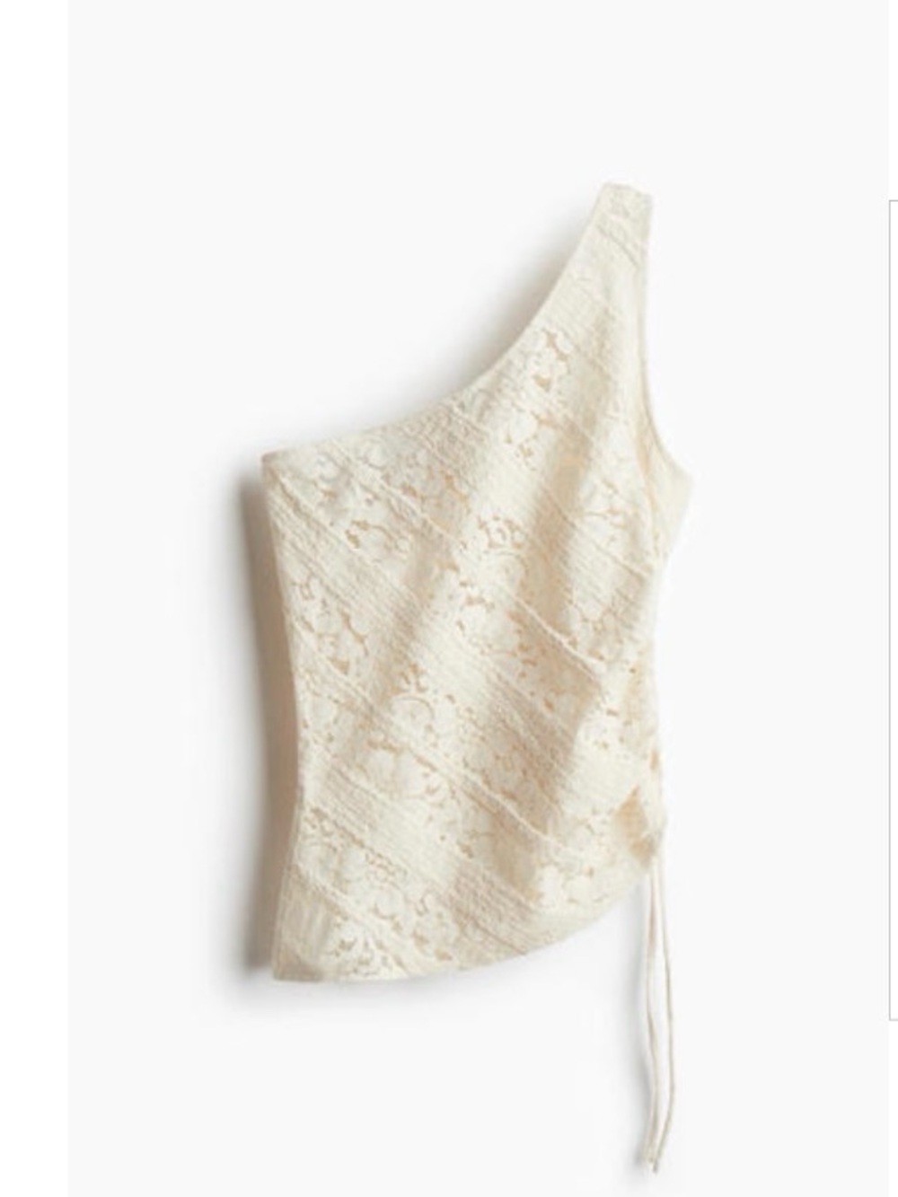 H&M One-Shoulder Cream Lace Camisole